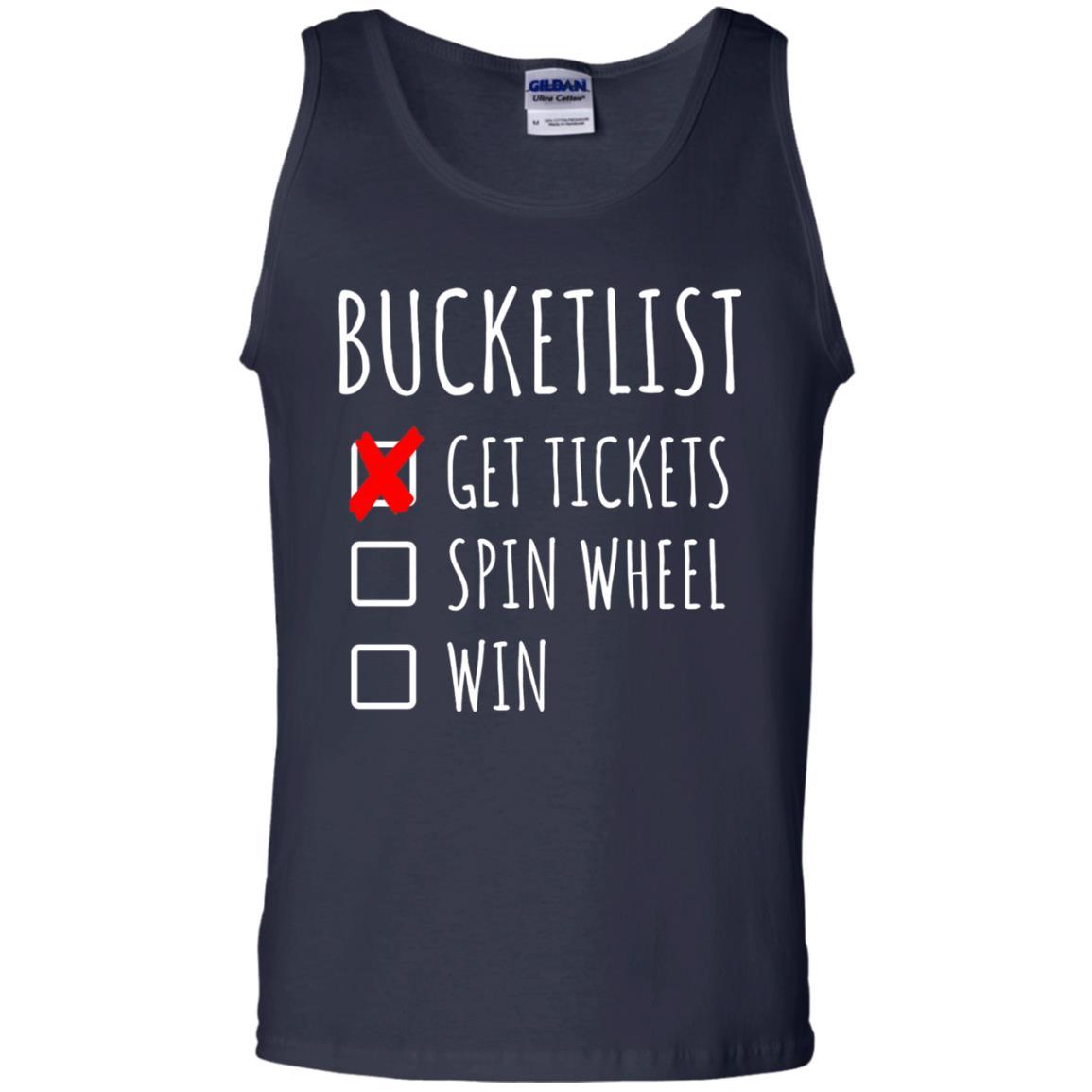 Game Show T-shirt Bucket List Spin Wheel Win Navy