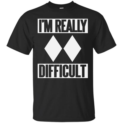 Im Really Difficult Double Black Diamond Ski T-shirt Black