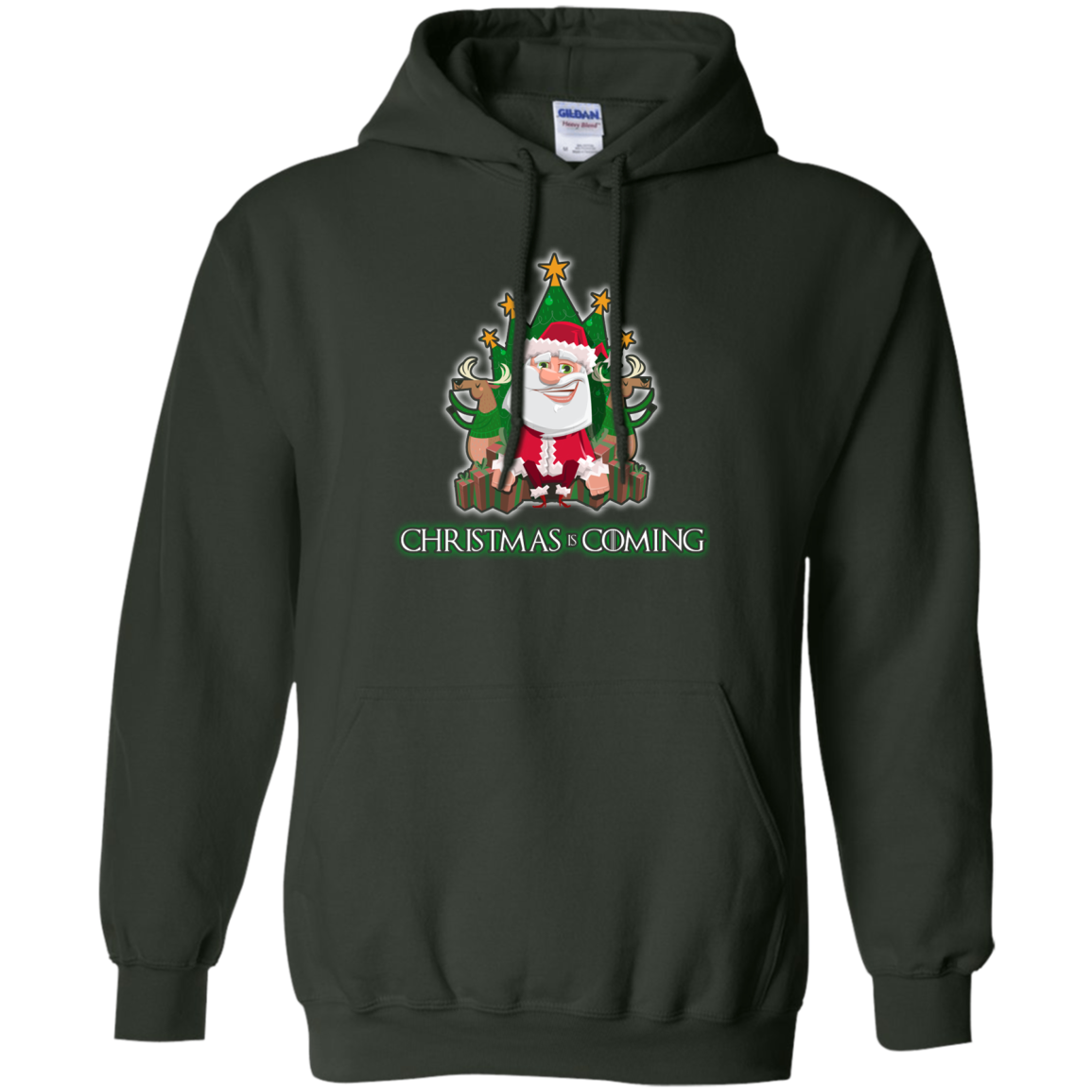 Christmas Is Coming T-shirt Forest Green