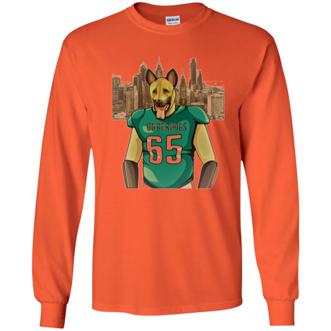 Dog Lover T-shirt Philly Fan Philadelphia Underdogs 2018 Game Day Orange