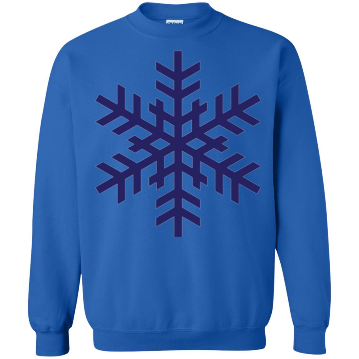 Christmas T-shirt Navy Blue Snowflake T-shirt Royal