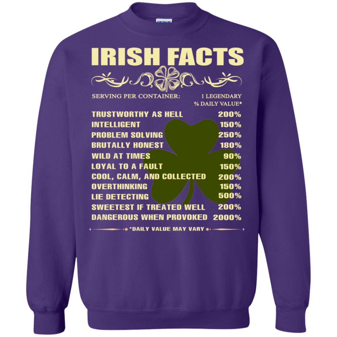 Irish Facts Intelligent Problem Solving Shirt Purple