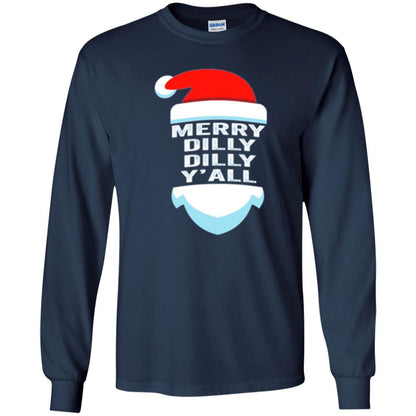Christmas T-shirt Dilly Dilly Y_all Santa Claus Navy