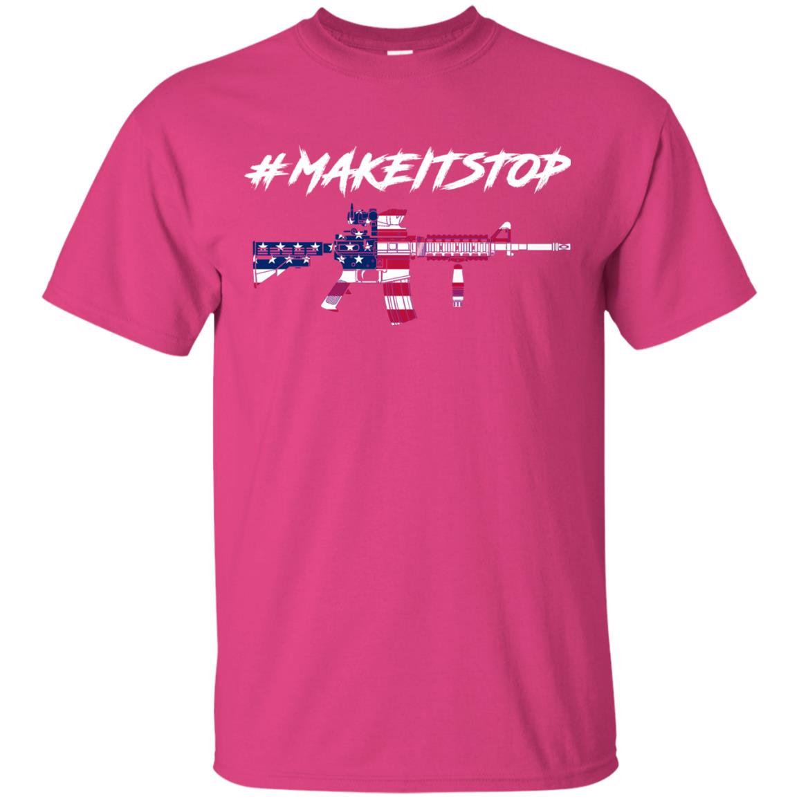 Hash Tag Make It Stop Flag Of Us Gun Control T-shirt Heliconia