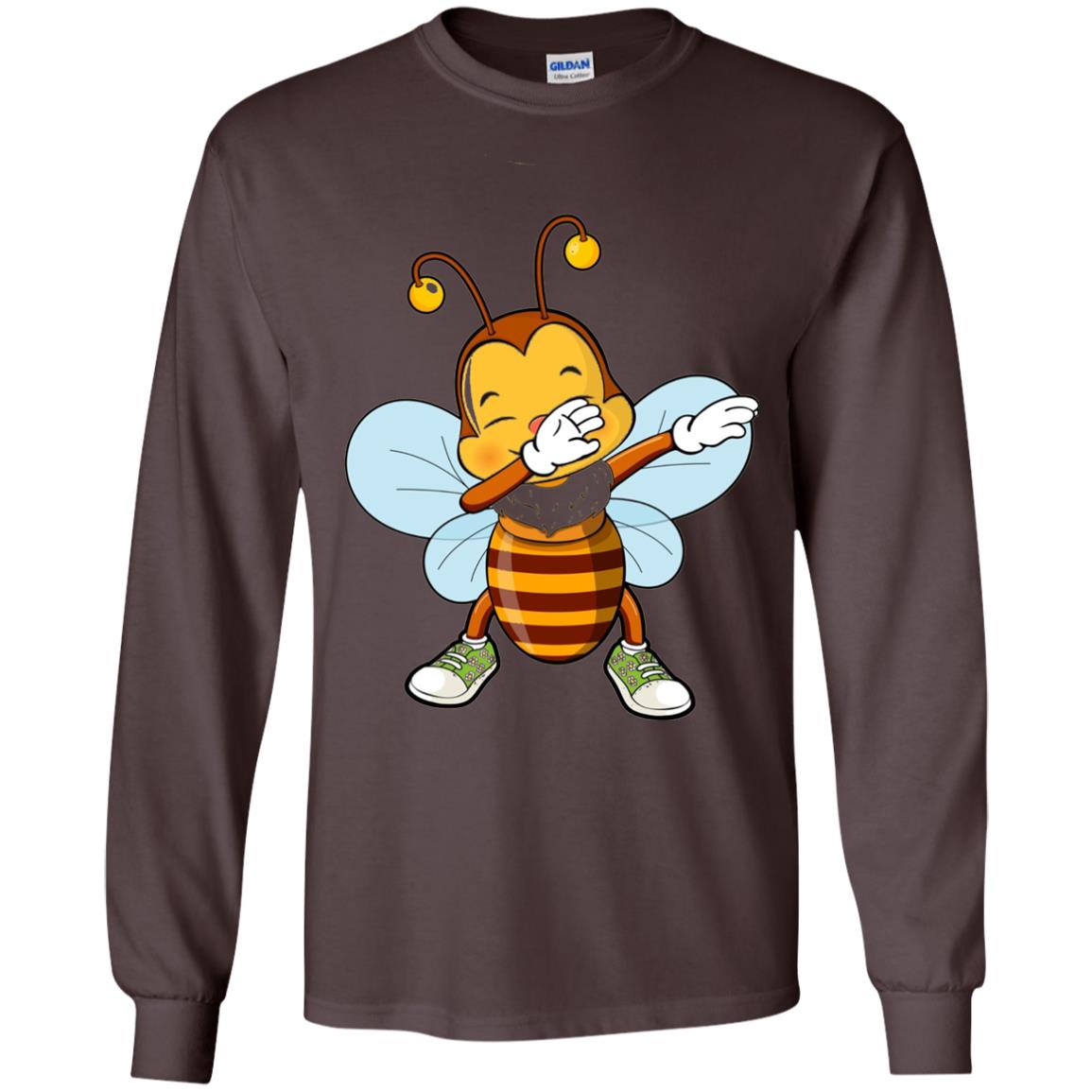 Dabbing Bee Dab Dancing Beekeeping Bee Lover T-shirt Dark Chocolate