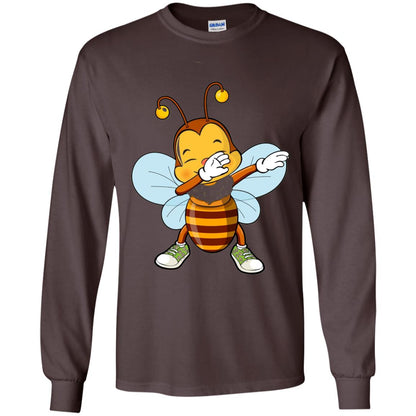 Dabbing Bee Dab Dancing Beekeeping Bee Lover T-shirt Dark Chocolate