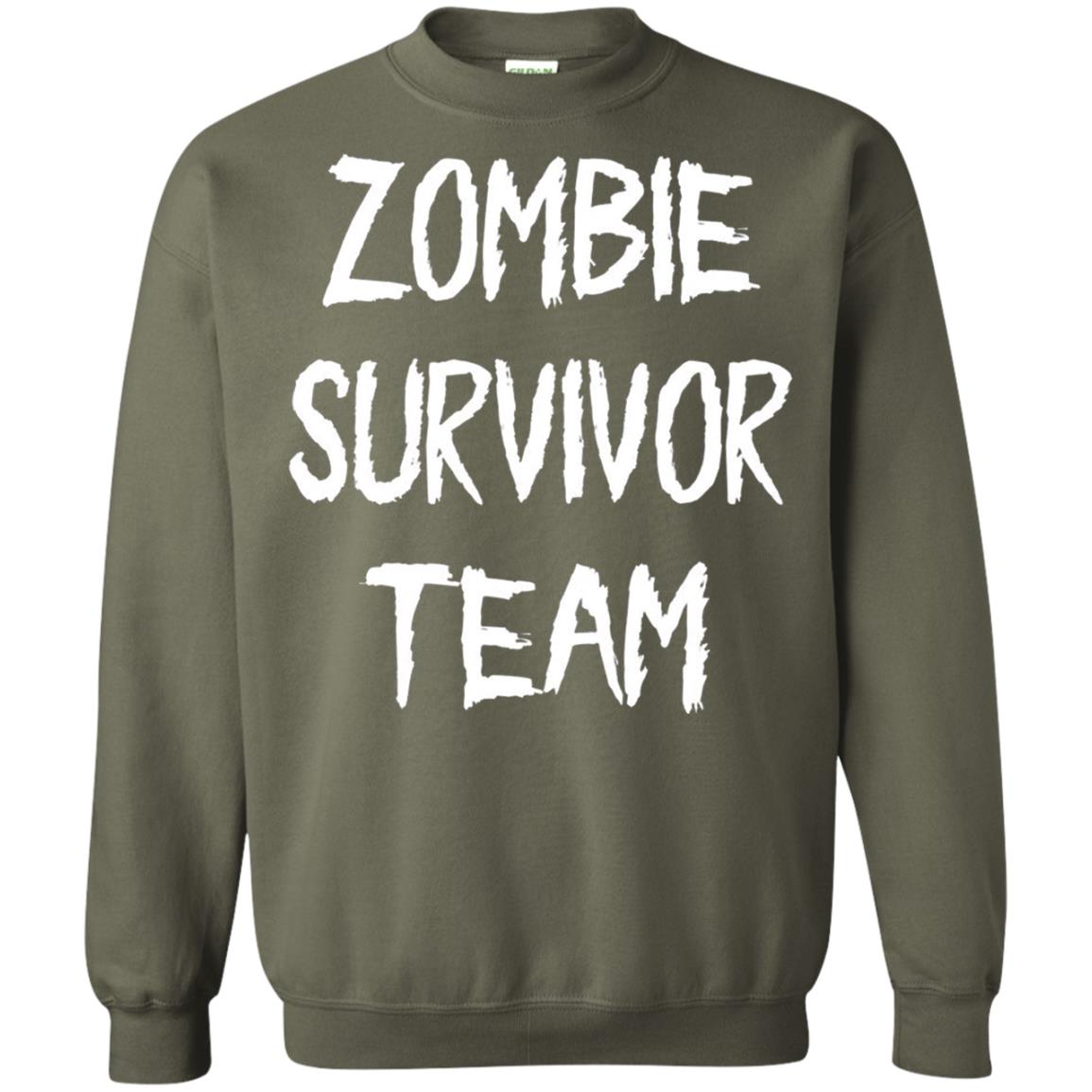 Zombie Lover T-shirt Zombie Survivor Team Military Green