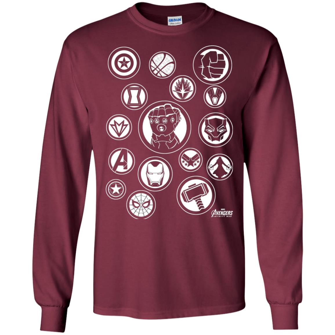 Infinity War Tonal Hero Icon Movie T-shirt Maroon