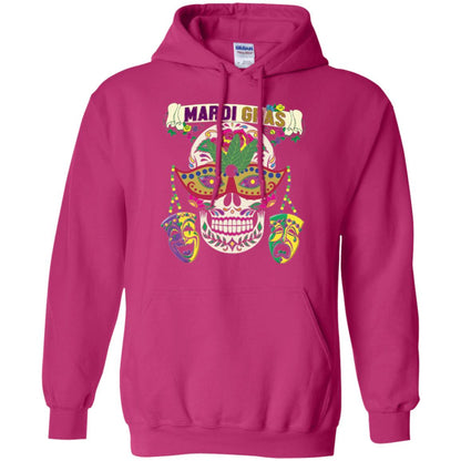 Mardi Gras Skull T-shirt Heliconia