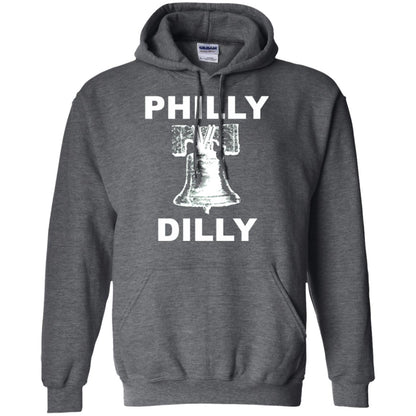 Football T-shirt Philly Dilly With Liberty Bell And Crack Philadelphia Dark Heather