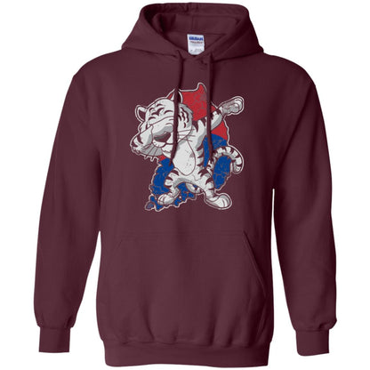 Dabbing White Tiger South Korea Flag T-shirt Maroon