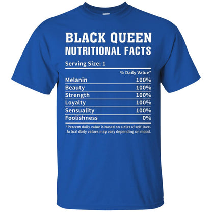 Nubian T-shirt Black Queen Nutritional Facts Royal