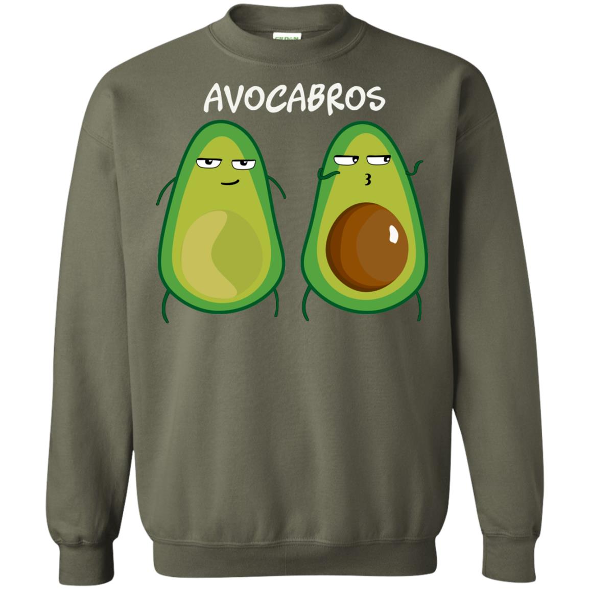 Funny Avocado T-shirt For Bros And Vegans Military Green