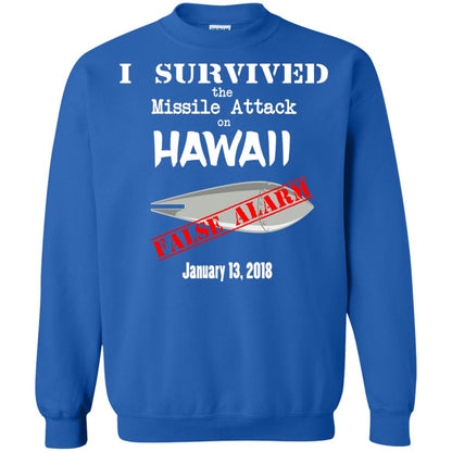 Hawaii Missile Attack Survivor False Alarm T Shirt Royal