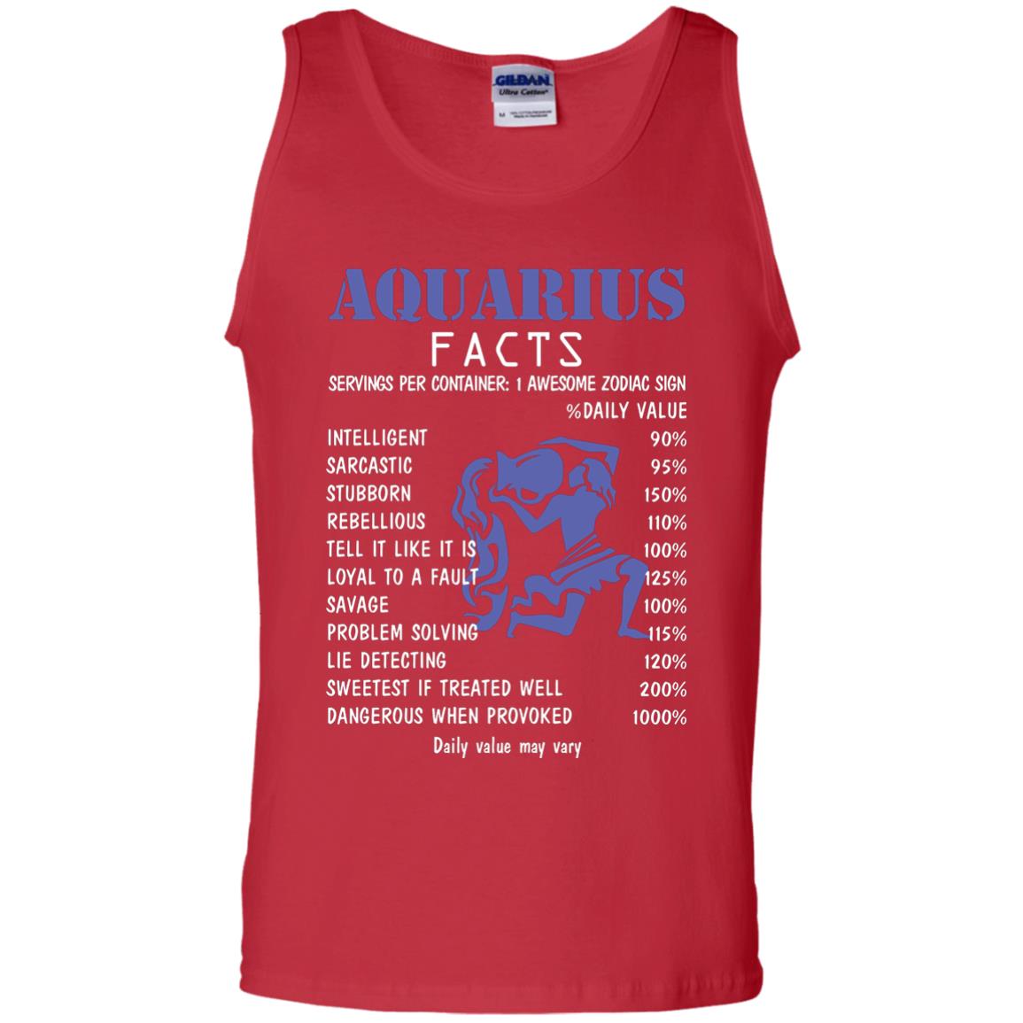 Aquarius Facts 1 Awesome Zodiac Sign Gift Shirt Fo Aquarius Horoscope Red