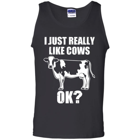 Cow Lover T-shirt I Just Really Like Cows Ok Black