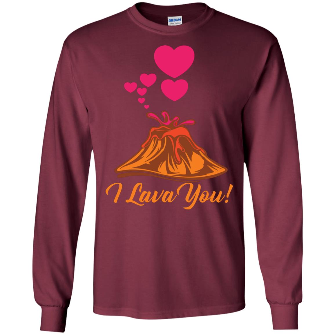 Valentines Day T-shirt I Lava You Maroon
