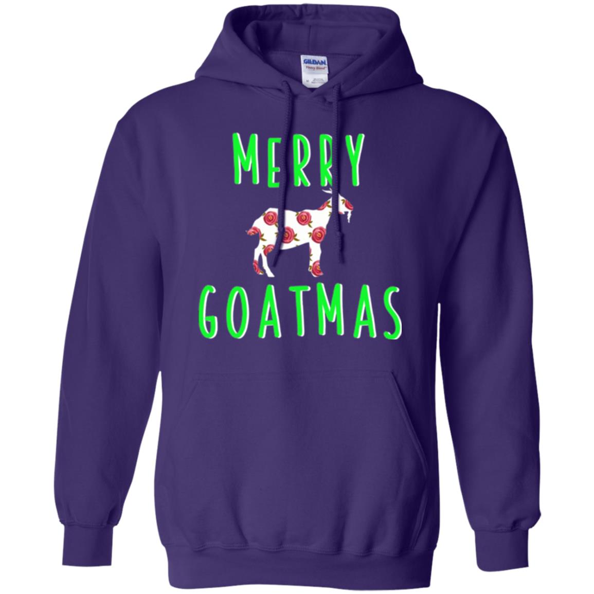 Goat Lovers T-shirt Merry Goatmas Purple