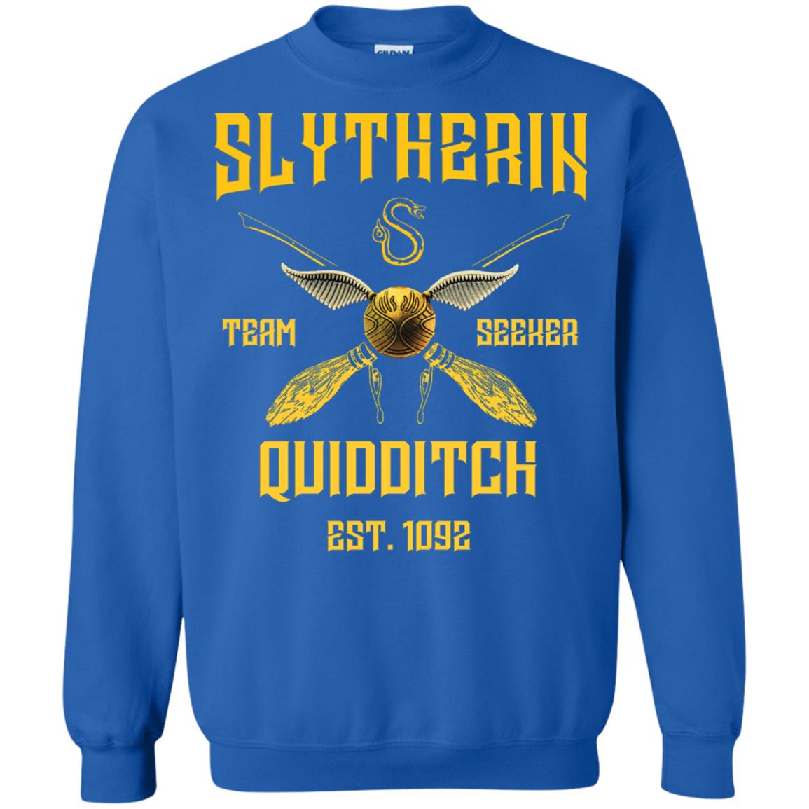 Slytherin Quiddith Team Seeker Est 1092 Harry Potter Shirt Royal