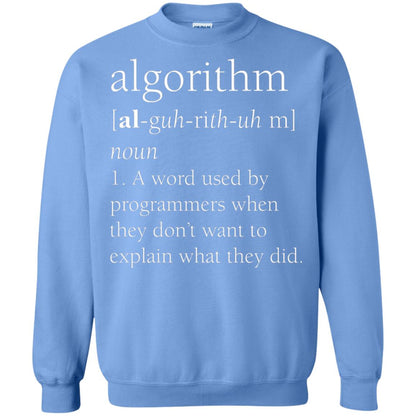 Funny Computer Programmer T-shirt Algorithm Definition Gift Carolina Blue