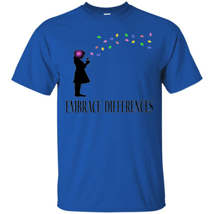 Embrace Differences Shirt Proud Autism Awareness T-shirt Royal