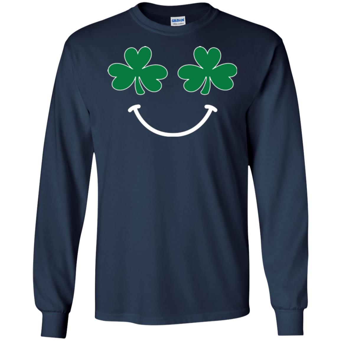Saint Patrick's Day T-shirt Smiling Shamrocks Navy