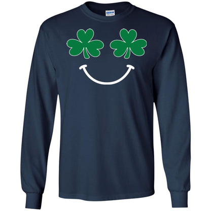 Saint Patrick's Day T-shirt Smiling Shamrocks Navy