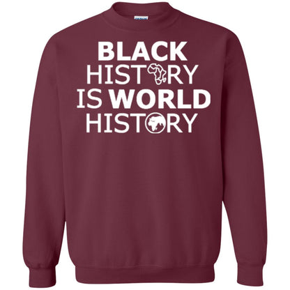 Black History Is World History T-shirt Maroon