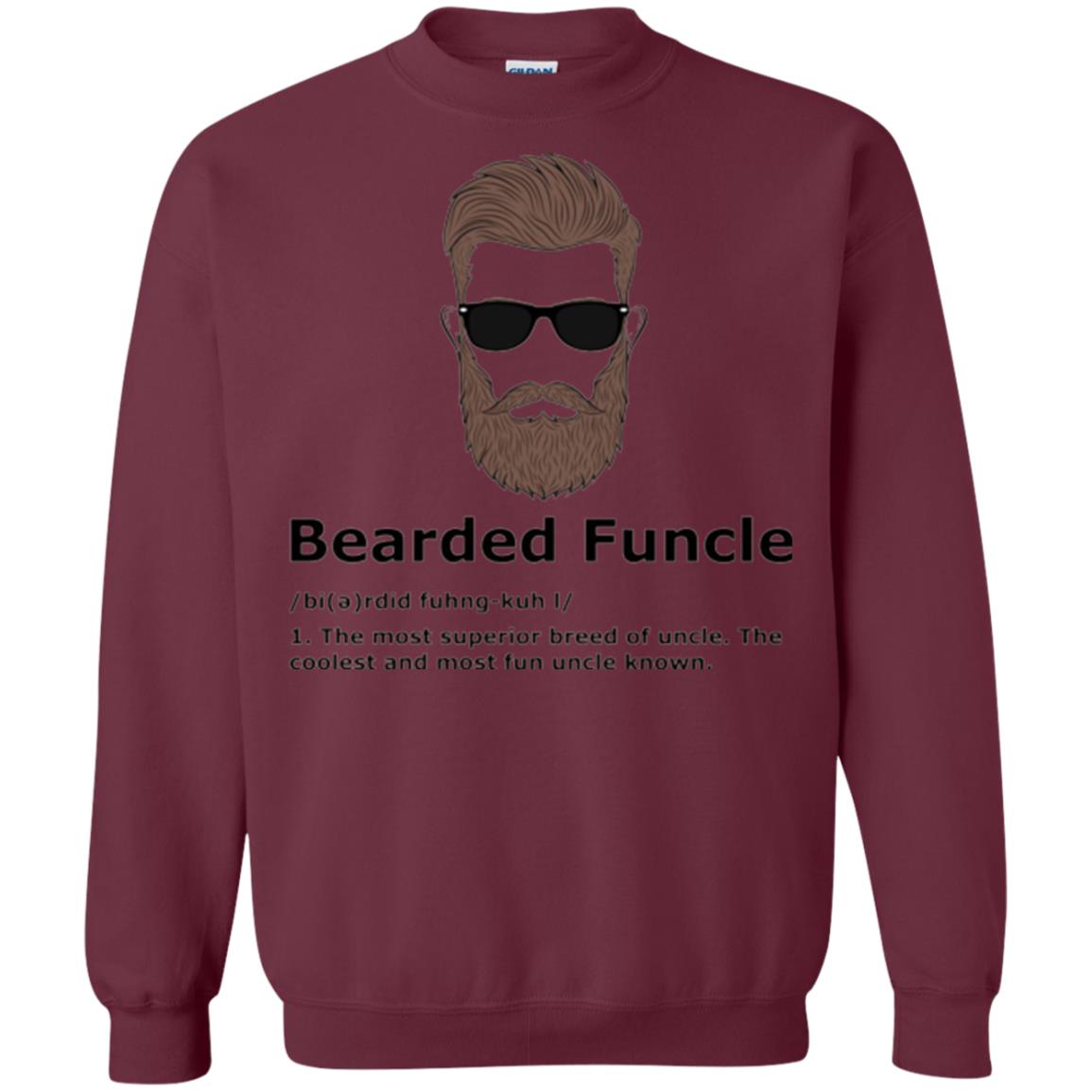 Uncle T-shirt Bearded Funcle The Most Suprior Berrd Of Uncle Maroon