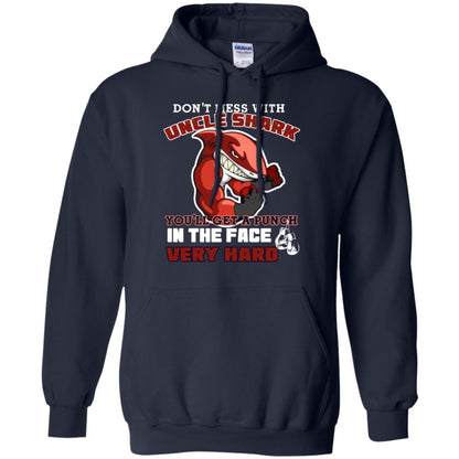 Don't Mess With Uncle Shark You'll Get A Punch In The Face Very Hard Family Shark Shirt Navy