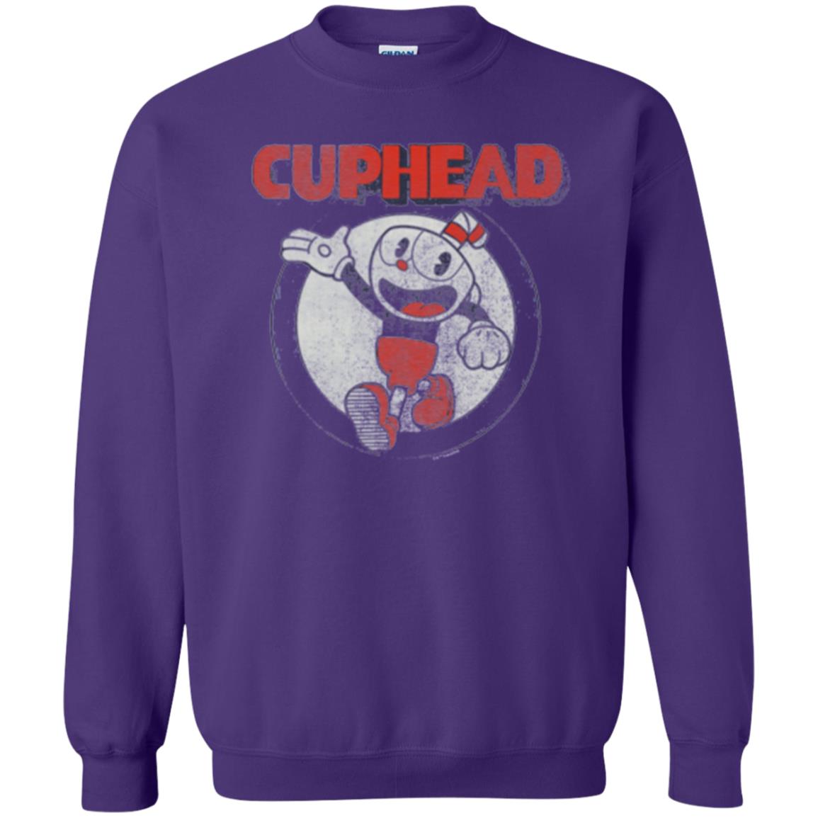 Cuphead T-shirt Cuphead Waving Circle Portrait Purple