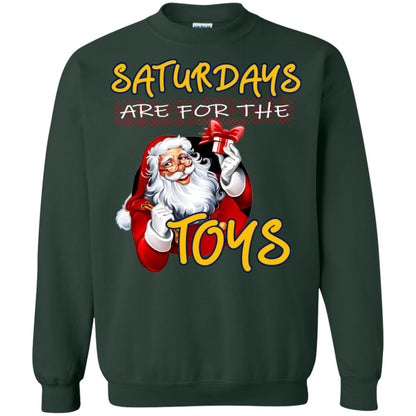 Saturdays Are For The Toys Santa X-mas Gift Shirt Forest Green