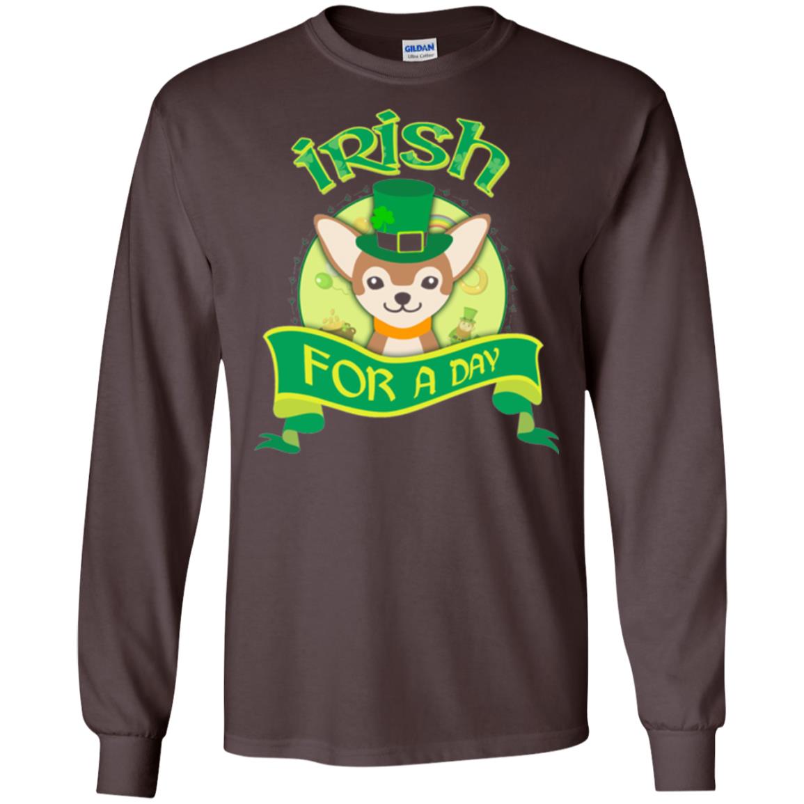 Saint Patrick_s Day T-shirt Amazing I_m Irish Chihuahua Dark Chocolate
