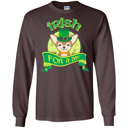 Saint Patrick_s Day T-shirt Amazing I_m Irish Chihuahua Dark Chocolate