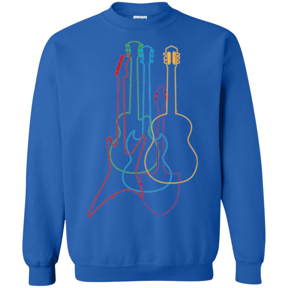 Colored Guitars Electric Acoustic Classical T-shirt Royal
