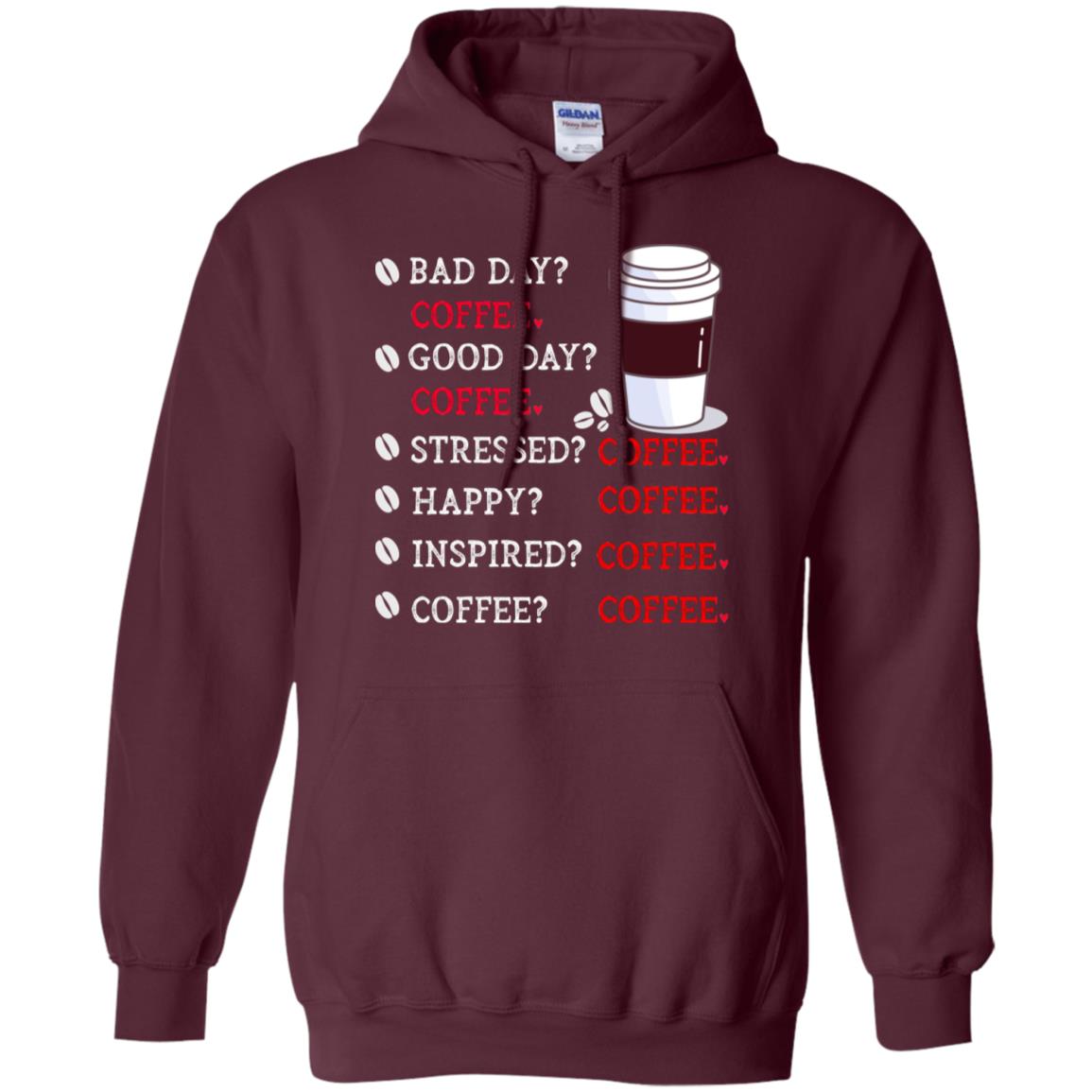 Coffee Idea Gift Shirt For Mens Womens Maroon