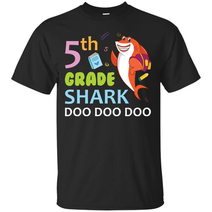 5th Grade Shark Doo Doo Doo Back To School T-shirt Black
