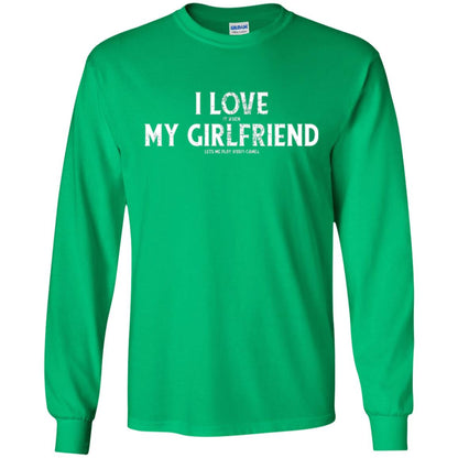 Funny Gamer T-shirt I Love My Girlfriend Lets Me Play Video Games Irish Green