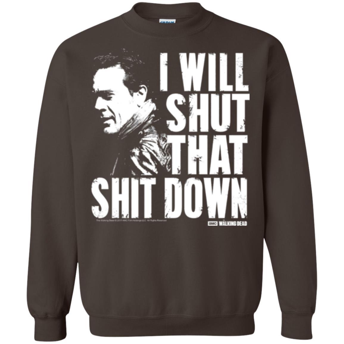 Film T-shirt I Shut That Shit Down Dark Chocolate