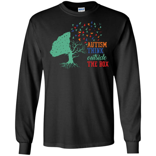 Autism Think Outside The Box Autism Awearness T-shirt Black