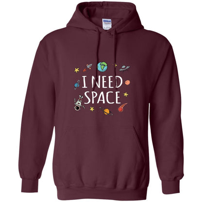 Funny I Need Space T-shirt Maroon