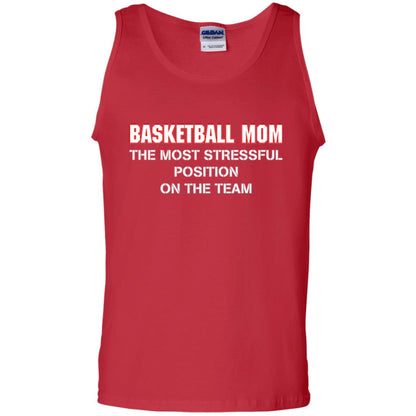 Basketball Lover T-shirt The Most Stressful Position Position On The Team Red