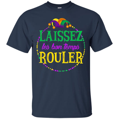 Laissez Les Bon Temps Rouler Mardi Gras T-shirt Navy