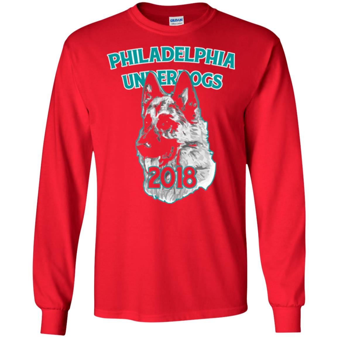 Dog Lover T-shirt Philadelphia Underdogs Celebration 2018 T-shirt Red
