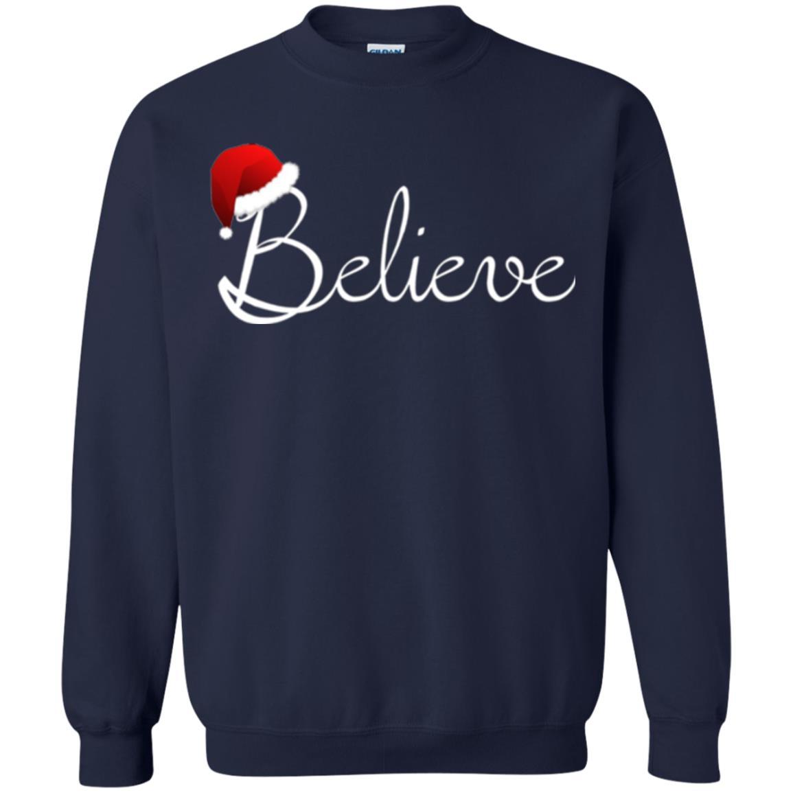 Believe Best Santa Christmas T-shirt Navy