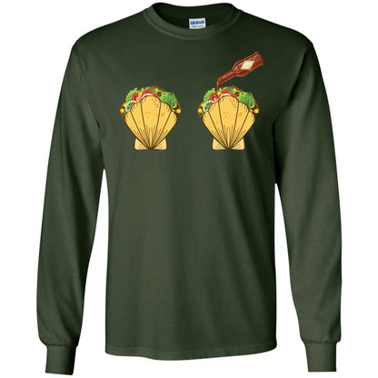 Mermaid Shell T-shirt Taco Bra And Spicy Chili Sauce Forest Green