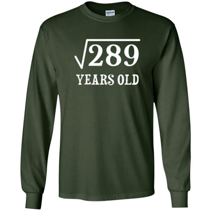 Brithday T-shirt Square Root Of 289 Forest Green