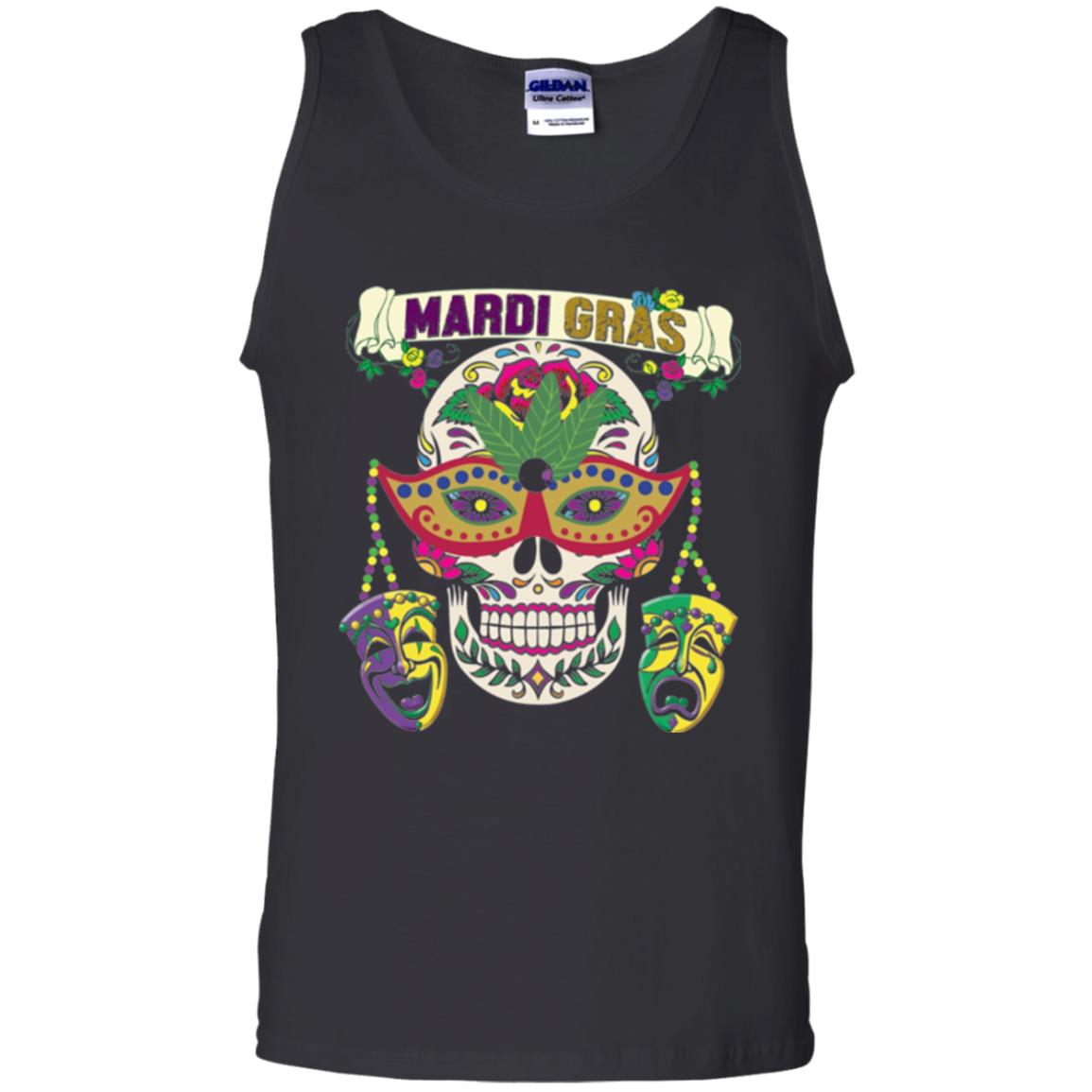 Mardi Gras Skull T-shirt Black