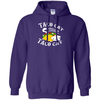 Taco Cat Spelled Backwards Is Taco Cat T-shirt Purple