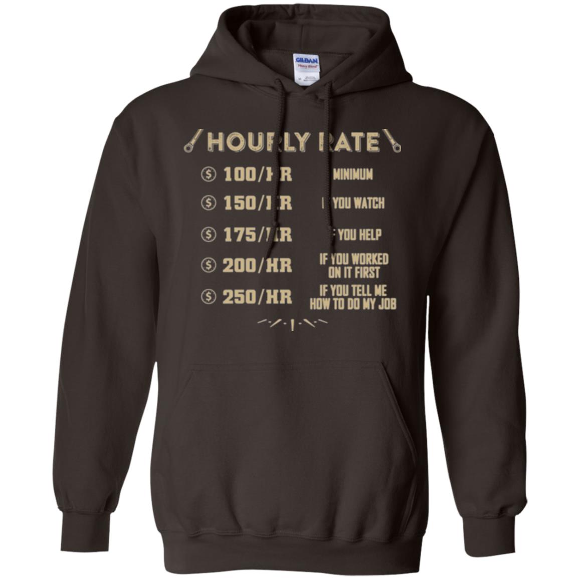 Mechanic T-shirt Mechanic Hourly Rate Dark Chocolate